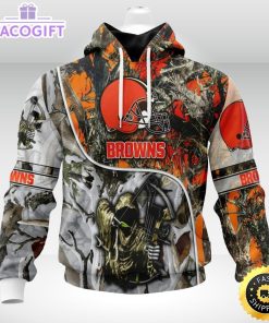 personalized nfl cleveland browns hoodie special fall and winter bow hunting unisex hoodie