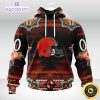 personalized nfl cleveland browns hoodie special native costume design 3d unisex hoodie