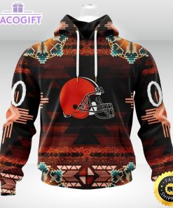 personalized nfl cleveland browns hoodie special native costume design 3d unisex hoodie