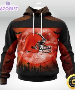 personalized nfl cleveland browns hoodie specialized halloween concepts kits 3d unisex hoodie