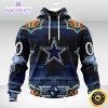 personalized nfl dallas cowboys hoodie special native costume design 3d unisex hoodie