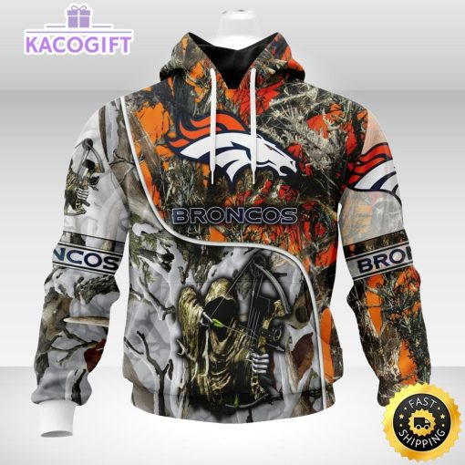 personalized nfl denver broncos hoodie special fall and winter bow hunting unisex hoodie