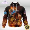 personalized nfl detroit lions hoodie honor firefighters first responders unisex hoodie