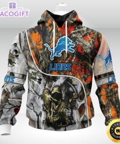 personalized nfl detroit lions hoodie special fall and winter bow hunting unisex hoodie