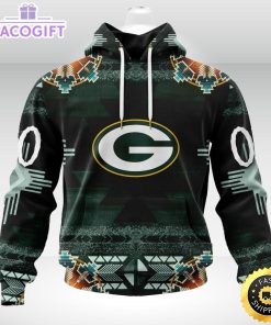 personalized nfl green bay packers hoodie special native costume design 3d unisex hoodie