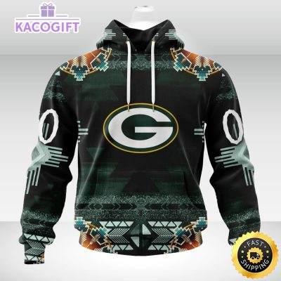 personalized nfl green bay packers hoodie special native costume design 3d unisex hoodie