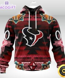 personalized nfl houston texans hoodie special native costume design 3d unisex hoodie