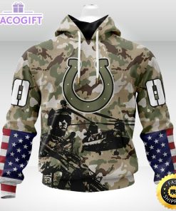 personalized nfl indianapolis colts hoodie special salute to service design 3d unisex hoodie