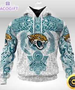 personalized nfl jacksonville jaguars hoodie norse viking symbols unisex hoodie