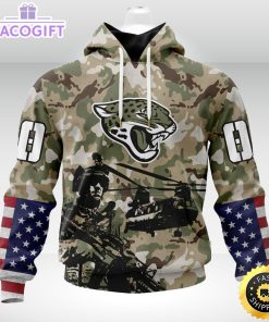 personalized nfl jacksonville jaguars hoodie special salute to service design 3d unisex hoodie