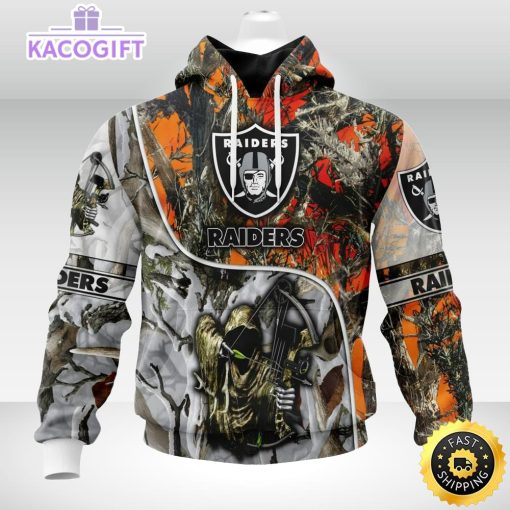 personalized nfl las vegas raiders hoodie special fall and winter bow hunting unisex hoodie