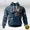 personalized nfl las vegas raiders hoodie special navy camo veteran design 3d unisex hoodie