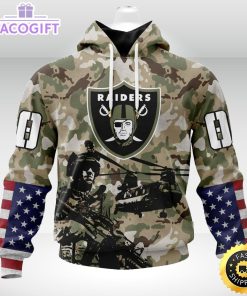 personalized nfl las vegas raiders hoodie special salute to service design 3d unisex hoodie