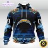 personalized nfl los angeles chargers hoodie special native costume design 3d unisex hoodie