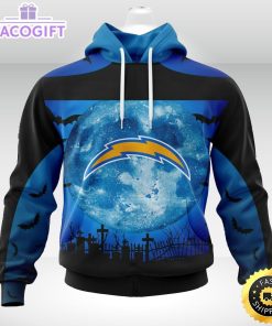 personalized nfl los angeles chargers hoodie specialized halloween concepts kits 3d unisex hoodie