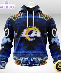 personalized nfl los angeles rams hoodie special native costume design 3d unisex hoodie