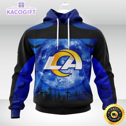 personalized nfl los angeles rams hoodie specialized halloween concepts kits 3d unisex hoodie