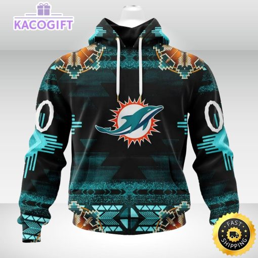 personalized nfl miami dolphins hoodie special native costume design 3d unisex hoodie