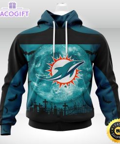 personalized nfl miami dolphins hoodie specialized halloween concepts kits 3d unisex hoodie