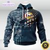 personalized nfl minnesota vikings hoodie special navy camo veteran design 3d unisex hoodie