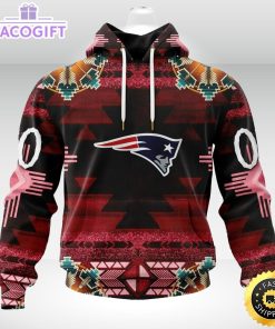 personalized nfl new england patriots hoodie special native costume design 3d unisex hoodie