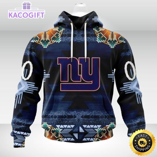 personalized nfl new york giants hoodie special native costume design 3d unisex hoodie