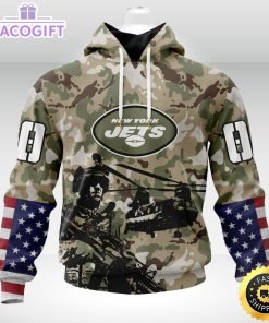 personalized nfl new york jets hoodie special salute to service design 3d unisex hoodie