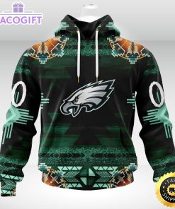 personalized nfl philadelphia eagles hoodie special native costume design 3d unisex hoodie