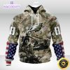 personalized nfl philadelphia eagles hoodie special salute to service design 3d unisex hoodie
