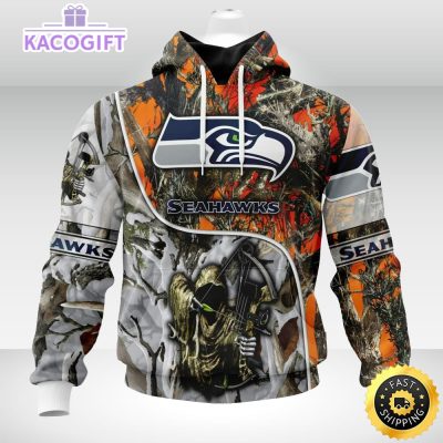 personalized nfl seattle seahawks hoodie special fall and winter bow hunting unisex hoodie