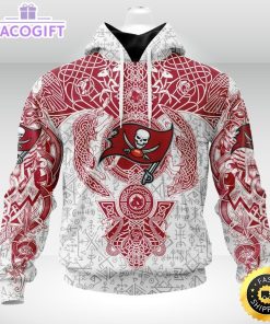 personalized nfl tampa bay buccaneers hoodie norse viking symbols unisex hoodie