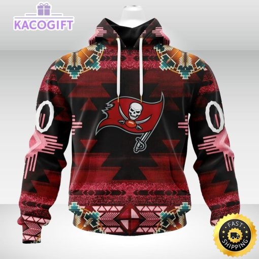 personalized nfl tampa bay buccaneers hoodie special native costume design 3d unisex hoodie