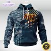 personalized nfl washington commanders hoodie special navy camo veteran design 3d unisex hoodie