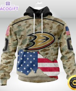 personalized nhl anaheim ducks hoodie camo unisex 3d hoodie