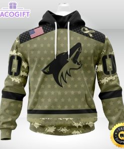 personalized nhl arizona coyotes hoodie special camo military appreciation unisex hoodie