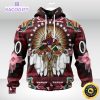 personalized nhl arizona coyotes hoodie special native hat costume design 3d unisex hoodie