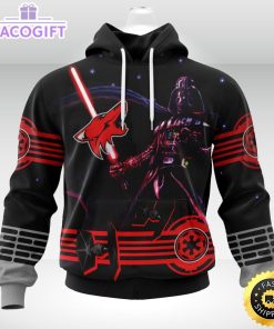 personalized nhl arizona coyotes hoodie specialized darth vader version jersey 3d unisex hoodie