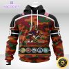 personalized nhl arizona coyotescamo patternand all military force logo 3d unisex hoodie