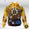 personalized nhl boston bruins hoodie hawaiian style design for fans unisex 3d hoodie