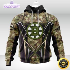 personalized nhl boston bruins hoodie special camo color design unisex 3d hoodie