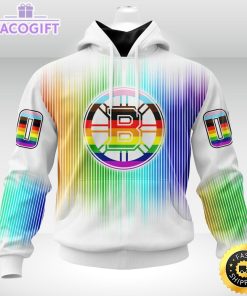 personalized nhl boston bruins hoodie special design for pride month 3d unisex hoodie