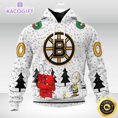 personalized nhl boston bruins hoodie special peanuts design unisex hoodie