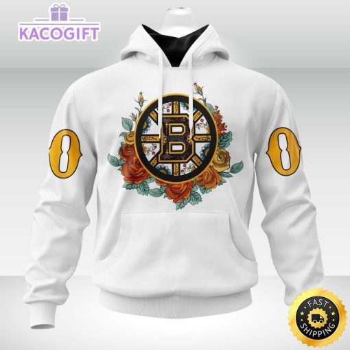 personalized nhl boston bruins hoodie specialized dia de muertos 3d unisex hoodie