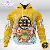 personalized nhl boston bruins hoodie with ice hockey arena 3d unisex hoodie