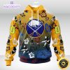 personalized nhl buffalo sabres hoodie hawaiian style design for fans unisex 3d hoodie
