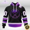 personalized nhl buffalo sabres hoodie special black hockey fights cancer unisex hoodie