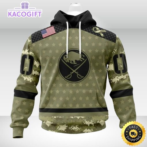 personalized nhl buffalo sabres hoodie special camo military appreciation unisex hoodie