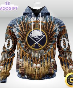 personalized nhl buffalo sabres hoodie special native hat costume design unisex 3d hoodie