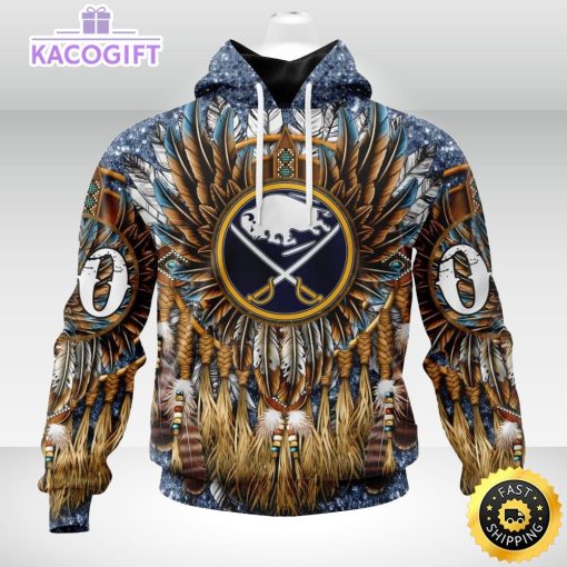 personalized nhl buffalo sabres hoodie special native hat costume design unisex 3d hoodie