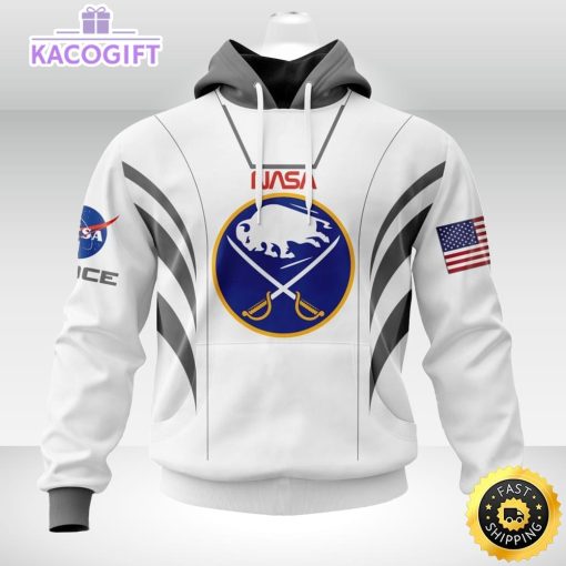 personalized nhl buffalo sabres hoodie special space force nasa astronaut unisex 3d hoodie